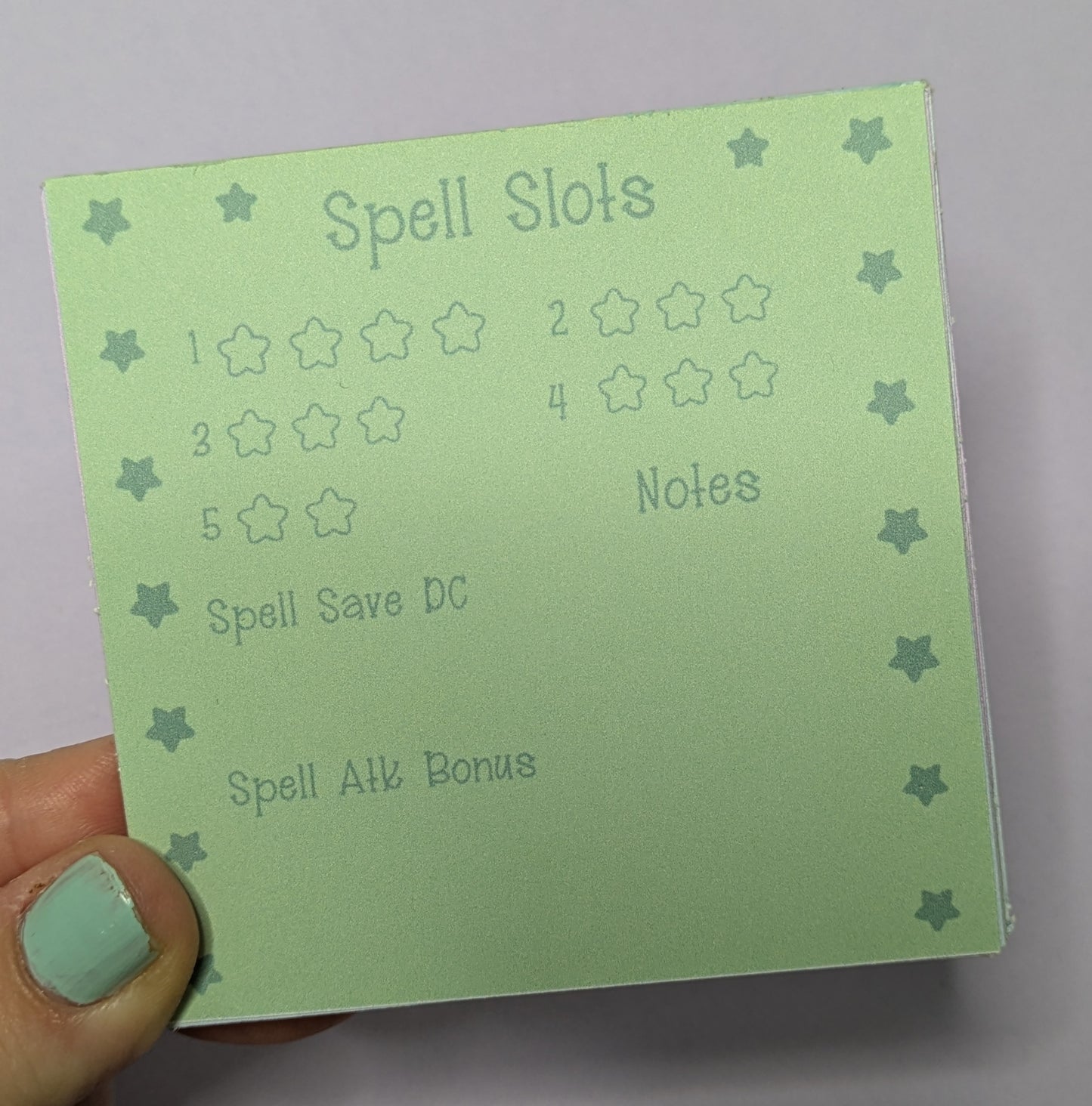 Spell Slots Mini Notepad, DnD Notepad